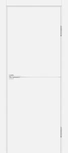 Межкомнатная дверь P-19 AL молдинг Белый матовый
