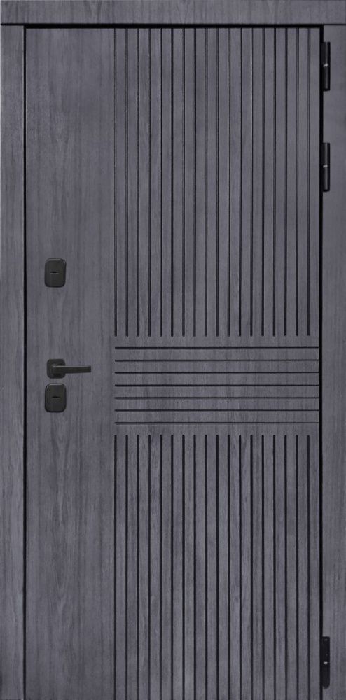 Входная дверь ДвериПРО Берген СБ-1 (ст. белое, 16мм, венге) DPRO196916 внешняя сторона